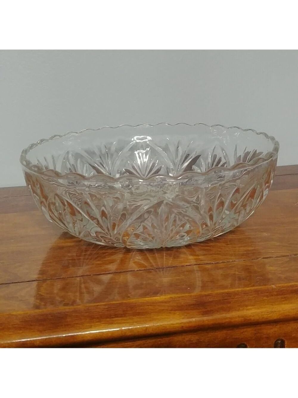 Vintage Glass Bowl with textured design
